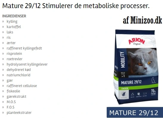 ARION Original Mature 29/12 Kattemad 7,5 kg
